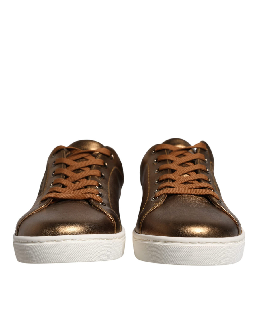 Dolce & Gabbana Leather sneaker in gold