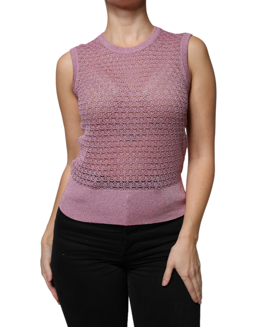 Dolce & Gabbana 77% Viscose 23% Polyester Film Fiber tank top in pink
