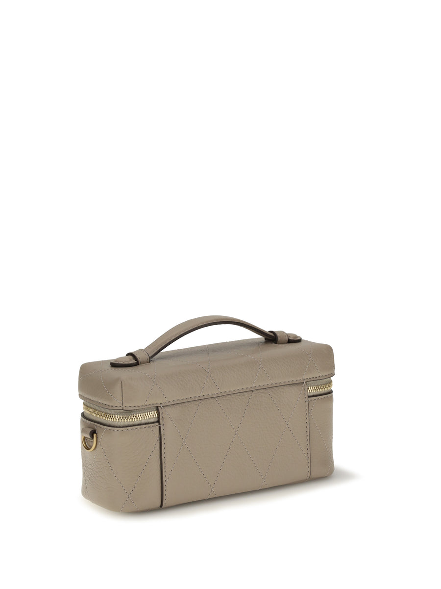 Beauty Case Charlie Soft Cement Calf Leather Wallets & Purses