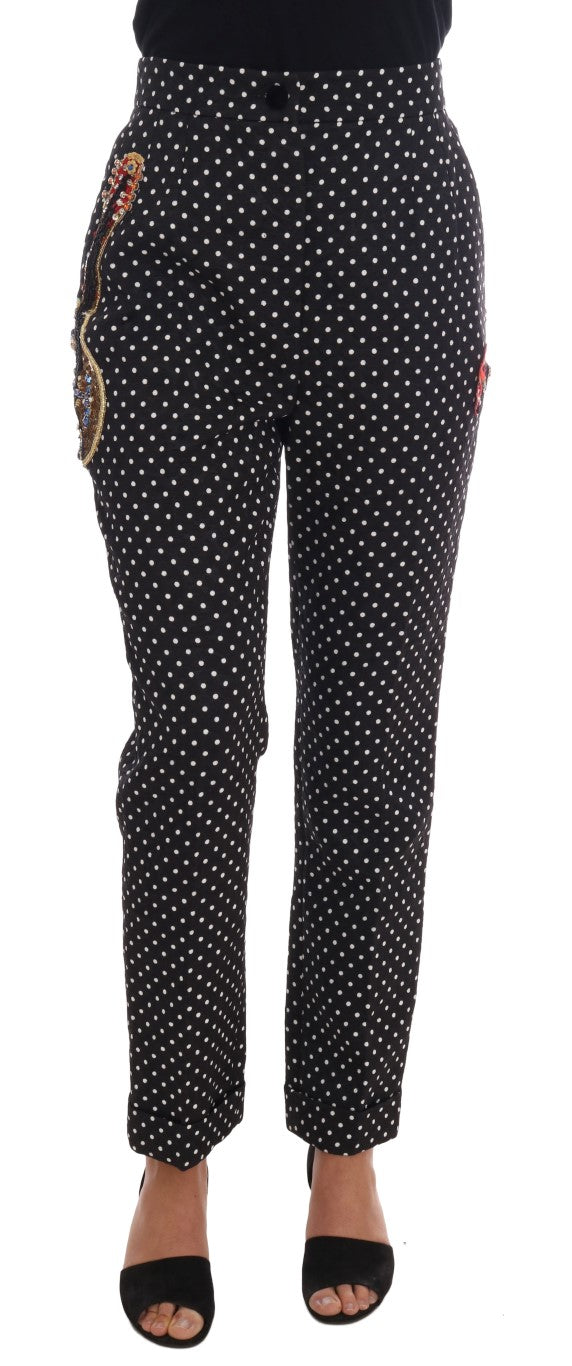 Dolce & Gabbana 64% Rayon trousers in black