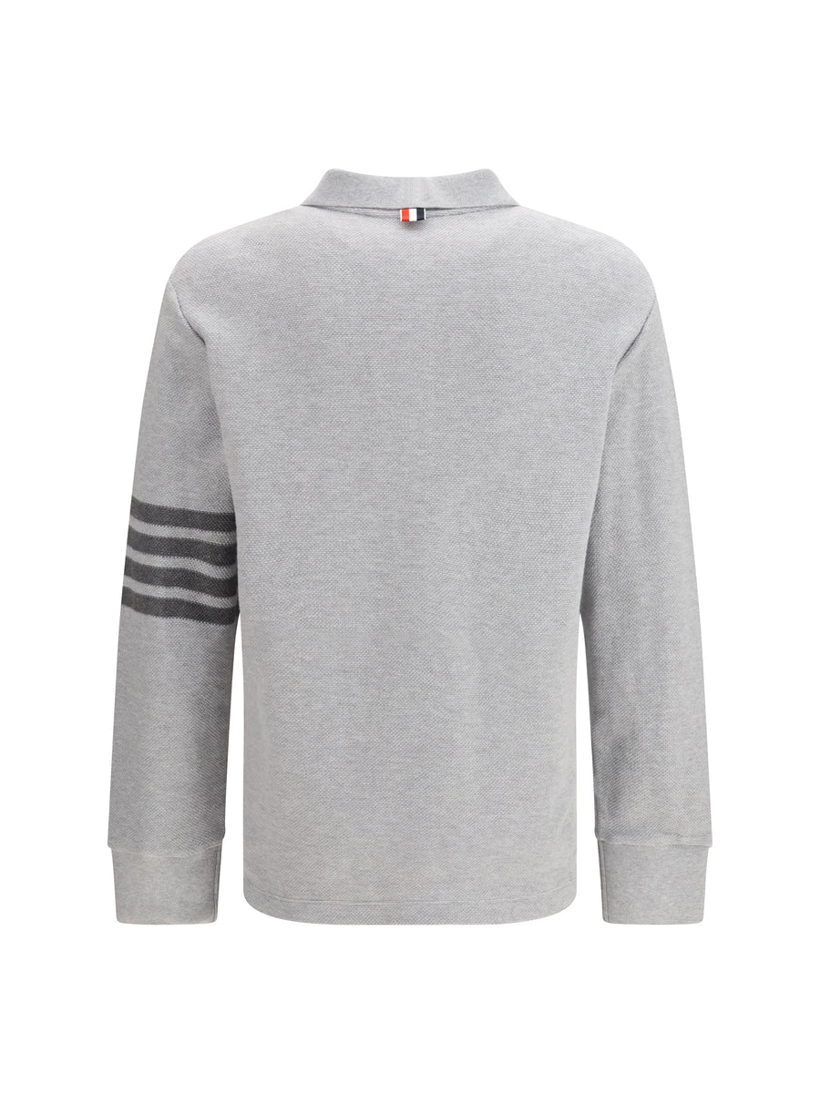 Polo Shirt Piqué Pale Grey Cotton