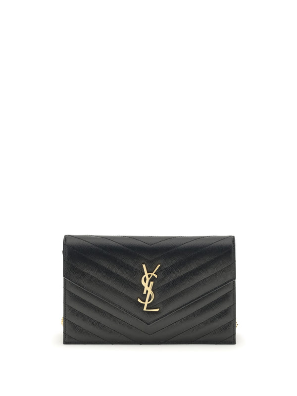 Saint Laurent 100% Calf Leather Bos Taurus crossbody bag in black