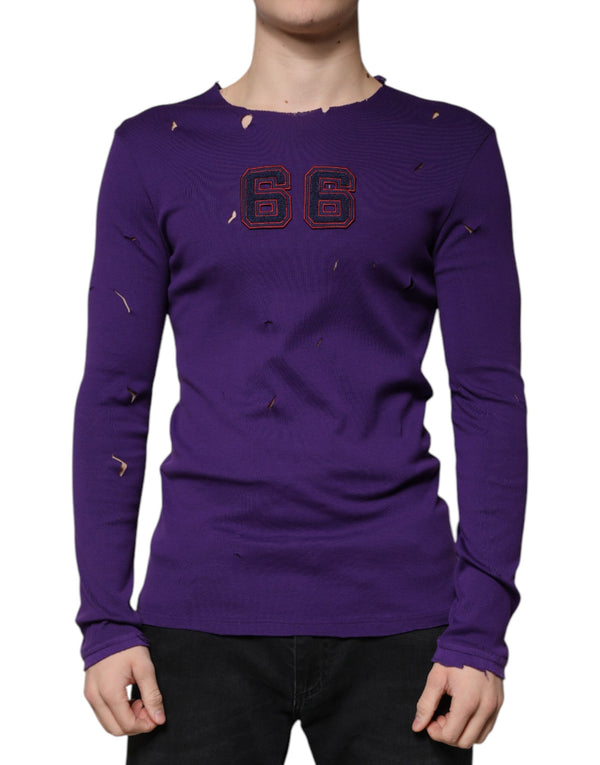 Dolce & Gabbana 100% Cotton sweater in purple