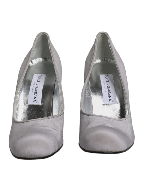 Dolce & Gabbana Leather (suede) heel in gray