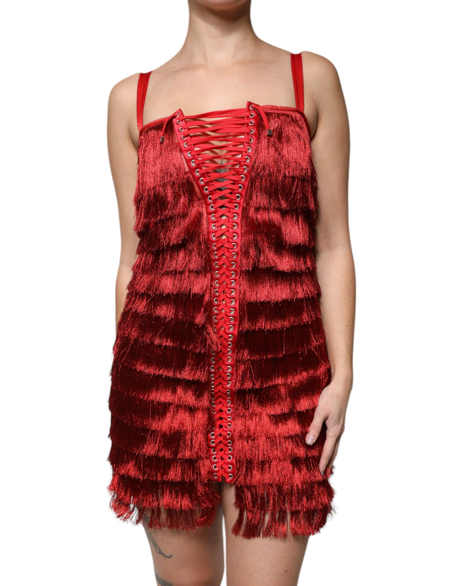 Dolce & Gabbana 90% Nylon dress in red