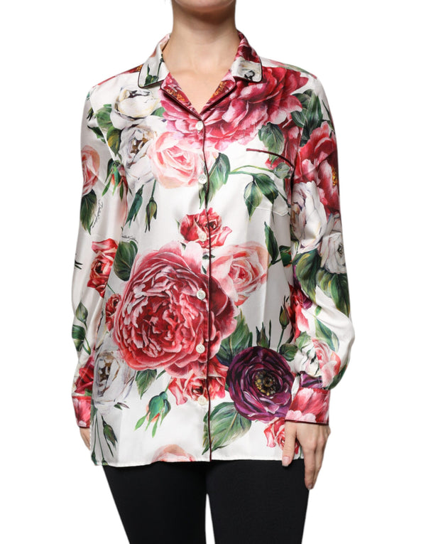 Dolce & Gabbana 100% Silk blouse in white