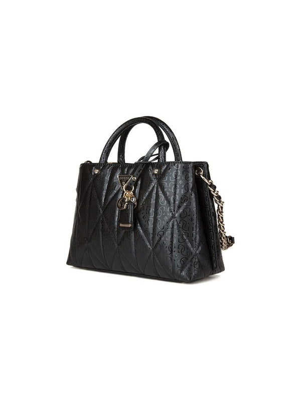 Guess 100% Polyurethane top handle bag in black