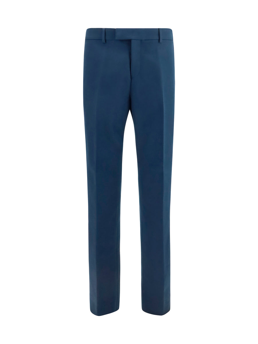 Ferragamo 94% Cotton; 6% Cashmere chinos in navy