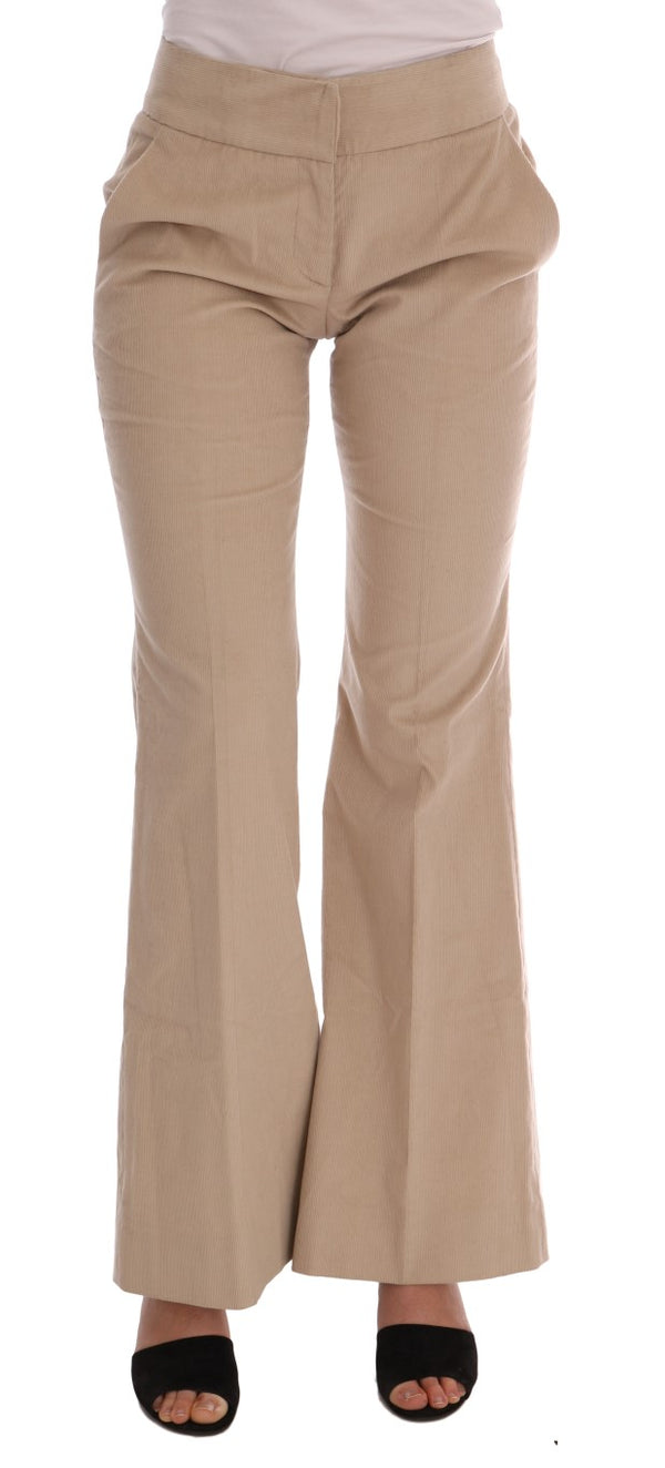 Ermanno Scervino 91% Cotton trousers in beige
