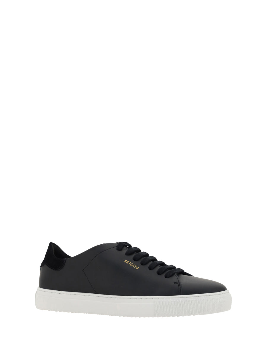 Sneakers Black Calf Leather Upper: Trainers