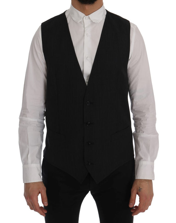 Dolce & Gabbana 97% Wool vest in gray