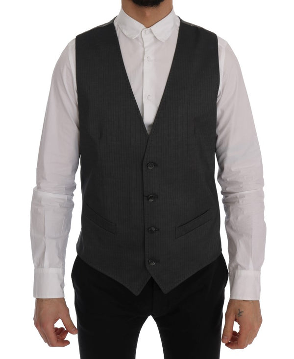 Dolce & Gabbana 80% Cotton vest in gray