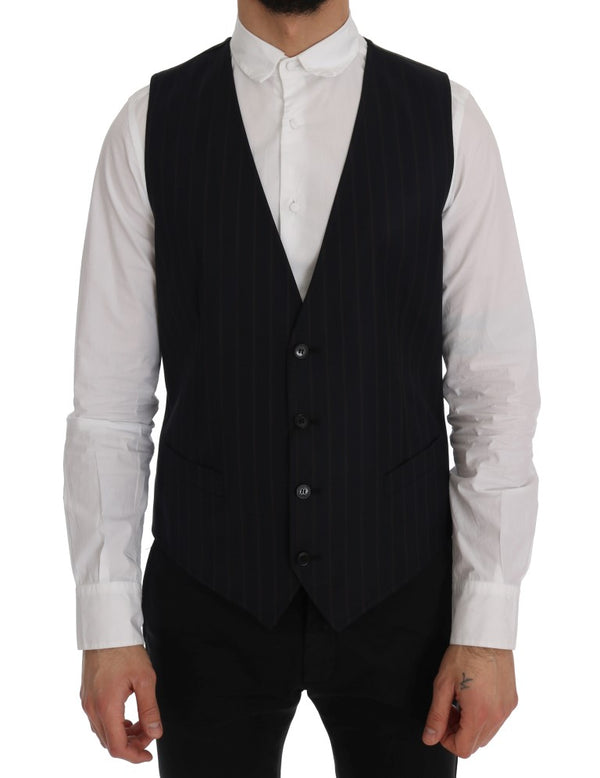 Dolce & Gabbana 97% Wool vest in black