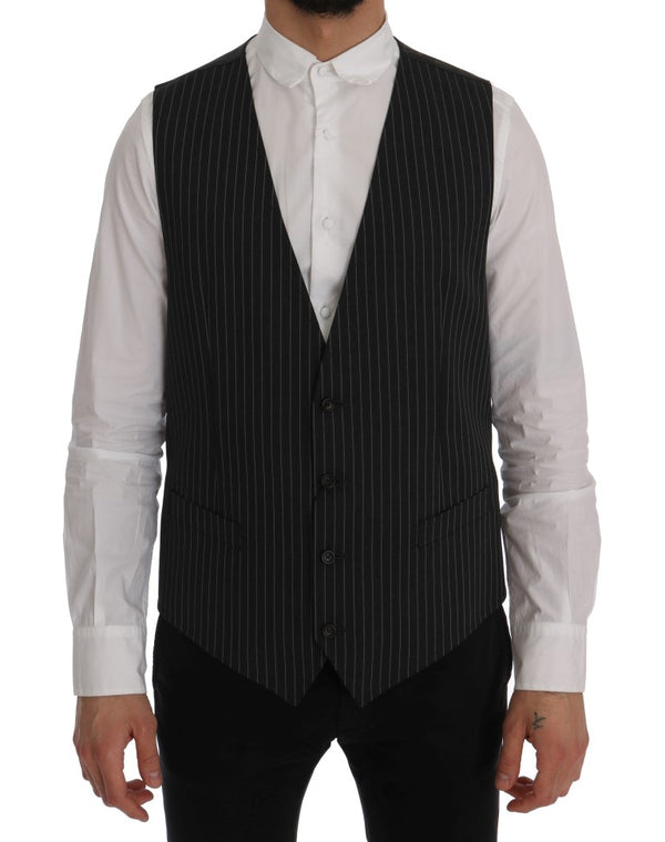 Dolce & Gabbana 97% Wool vest in gray