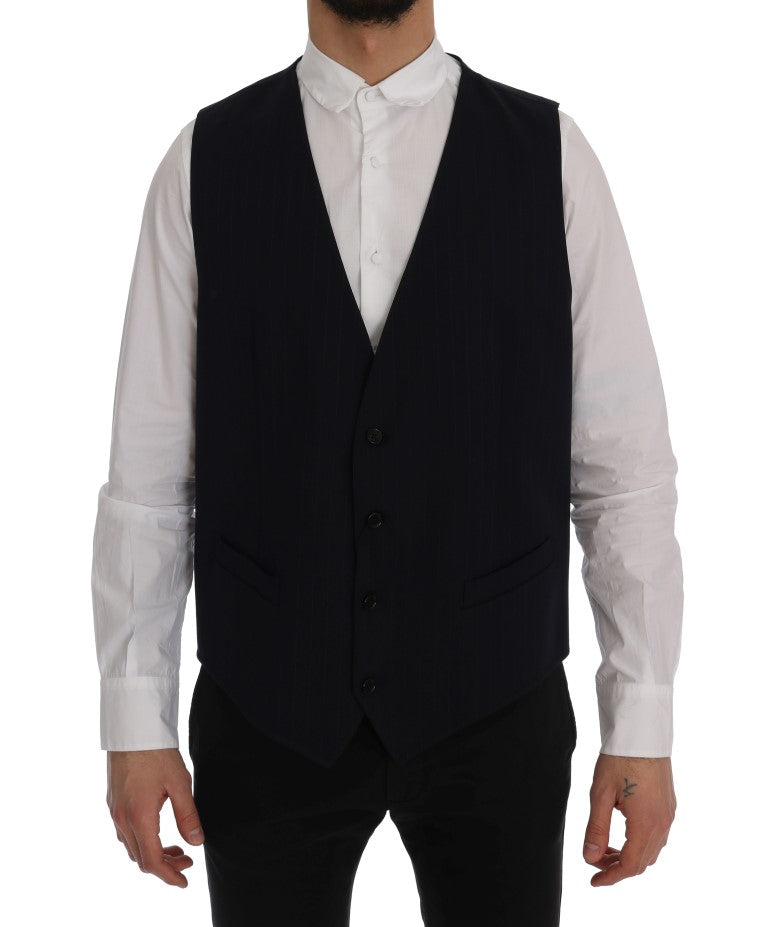 Dolce & Gabbana 97% Wool vest in navy