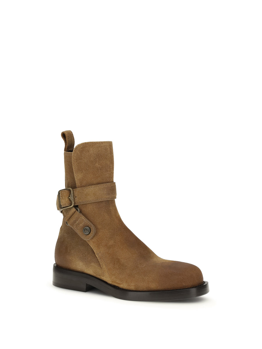 Suede Boots Brown Calf Leather