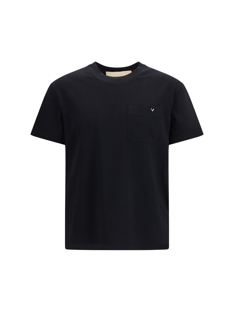 T-Shirt Vgold Black Cotton T-shirts