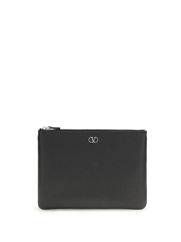 Valentino Garavani 100% calf leather (Bos Taurus) card case in black
