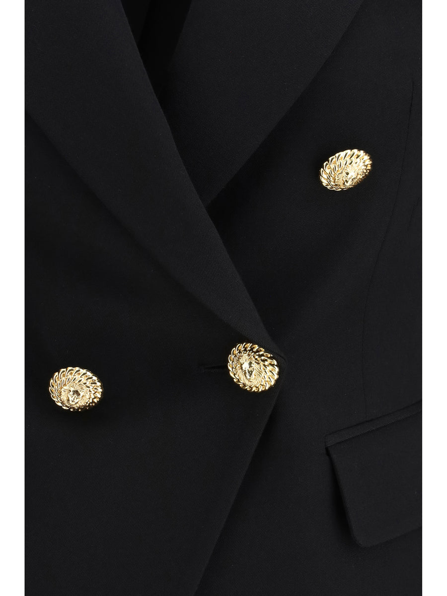 Jacket Grain De Poudre Black Wool
