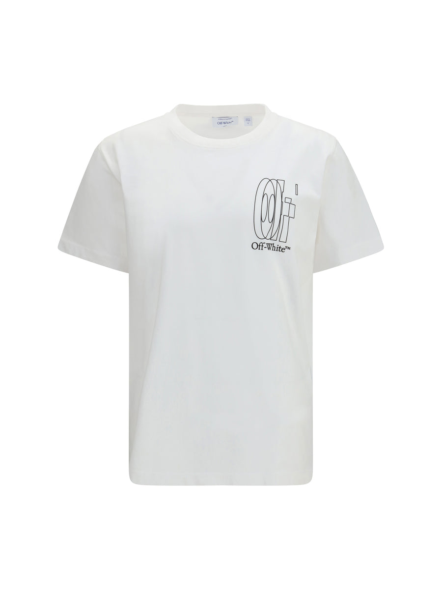 T-Shirt Big Double Arrow White Cotton T-shirts