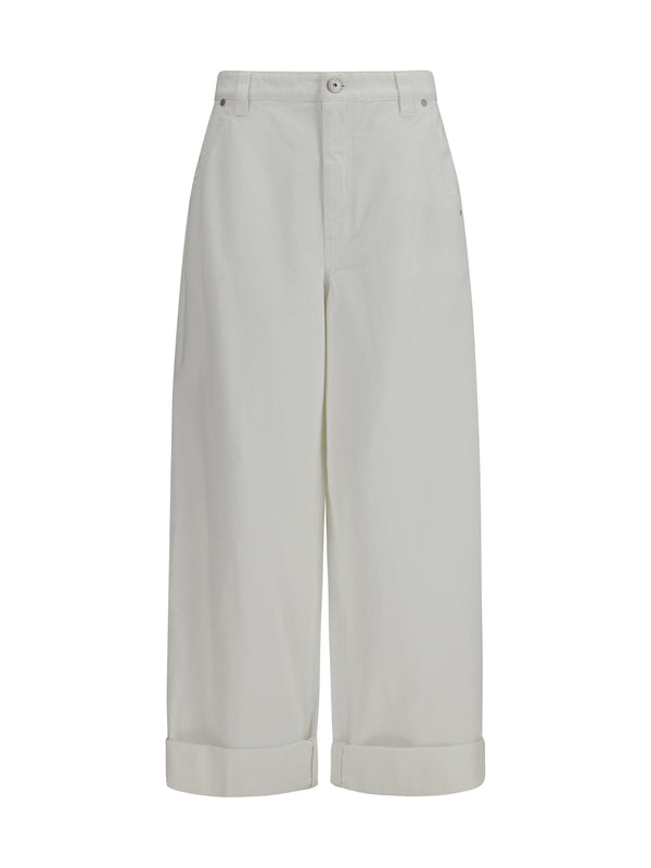 Brunello Cucinelli 100% Cotton trousers in beige