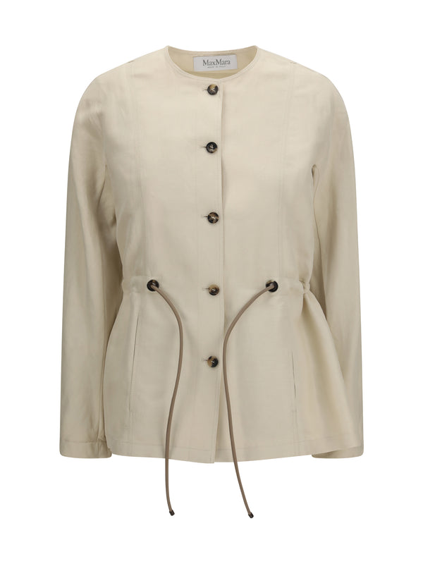 Max Mara 63% LINEN; 37% SILK jacket in beige