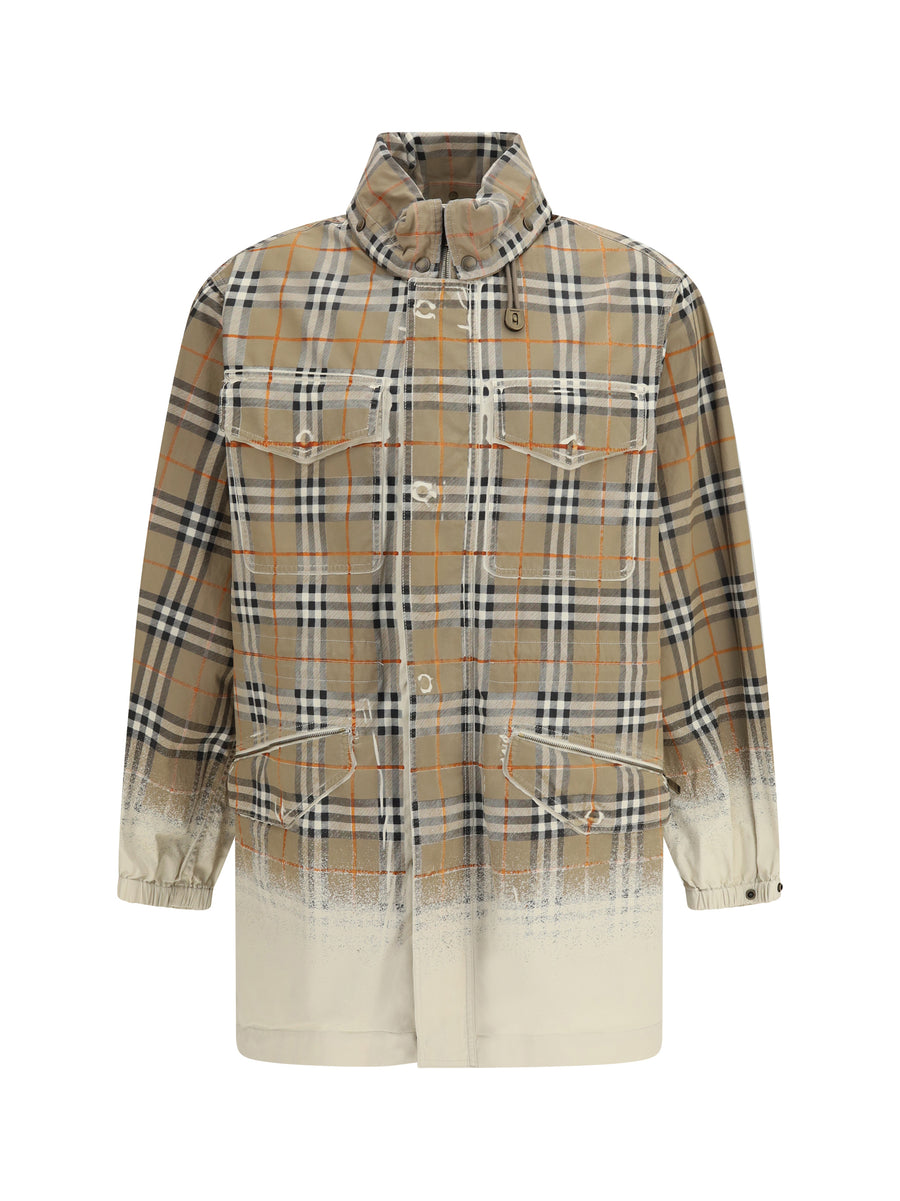 Gabardine Parka Taupe Cotton Padded & Down Jackets
