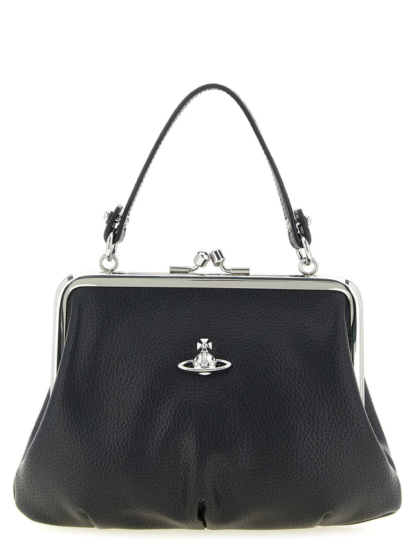 حقيبة Vivienne Westwood ذات إطار من البولي يوريثان المطرّق مقبض — أسود