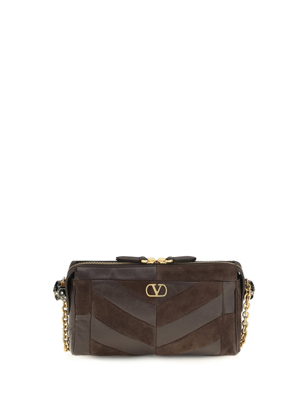 Valentino Garavani 100% Calf Leather (Bos Taurus) shoulder bag in brown