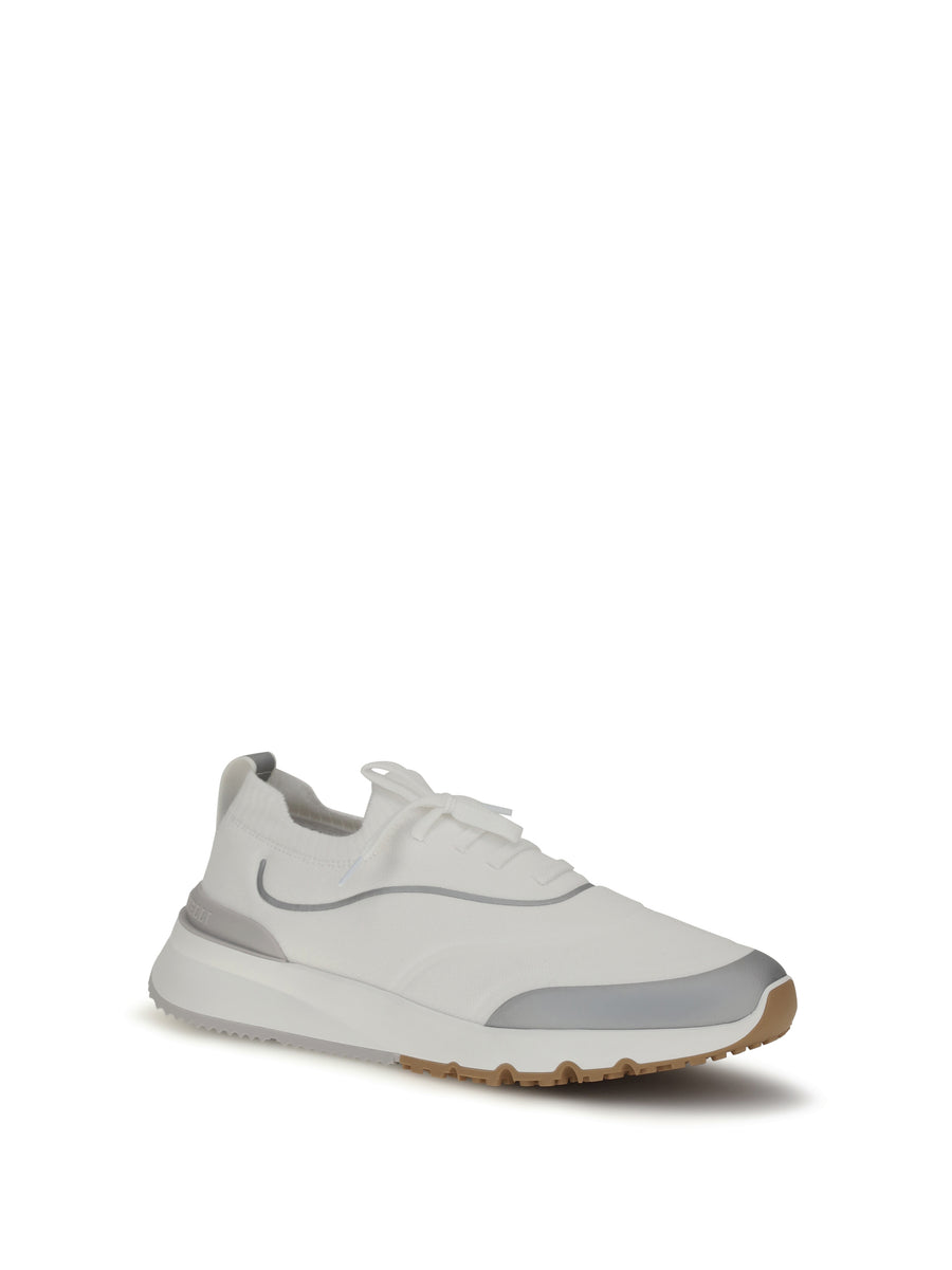 Sneakers Techno Cotton Knit White/silver/amber/light Grey Upper: Trainers
