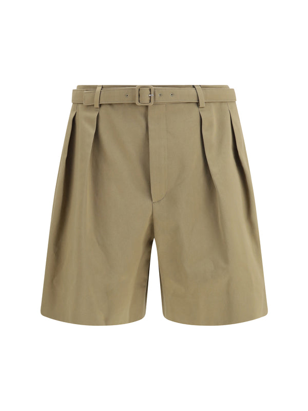 Saint Laurent 100% Cotton bermuda shorts in beige