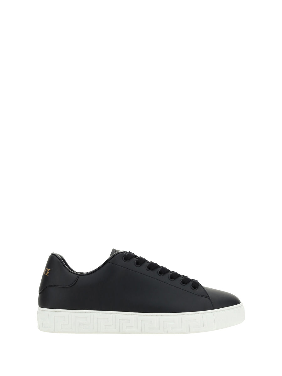 Versace Upper: 100% calf leather; Sole: 100% rubber sneakers in black