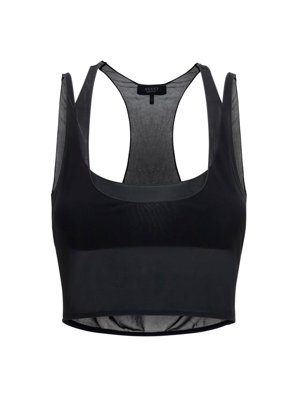 Gucci 100% Viscose tank top in black