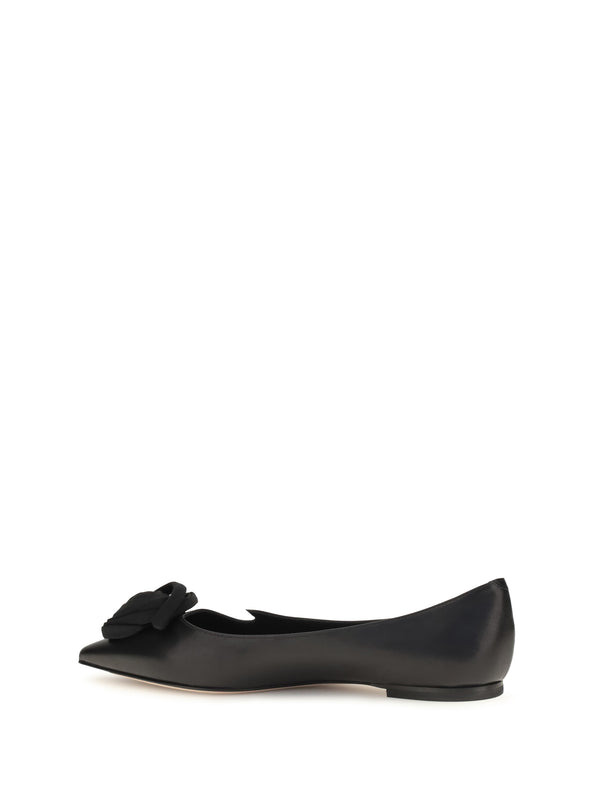 Ballerina Shoes Rose Vivier Suede Black Goatskin (hircus Goatskin)