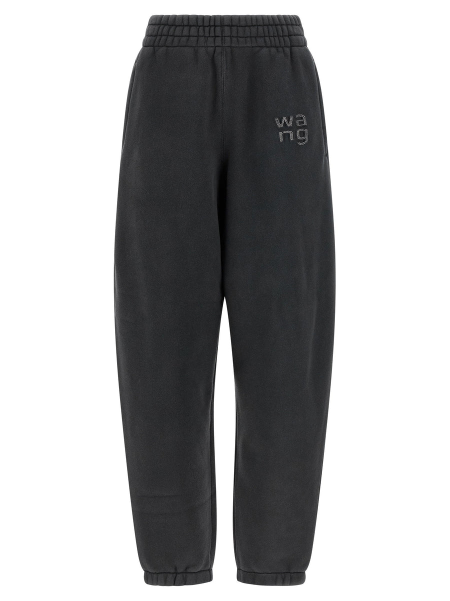 T By Alexander Wang Hotfix Logo Joggers — Black