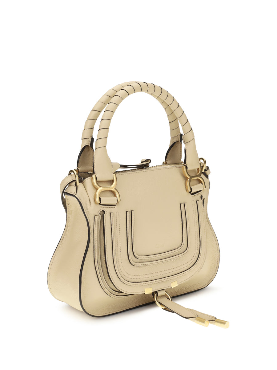 Handbag Marcie Petal Beige Calf Leather Handbags