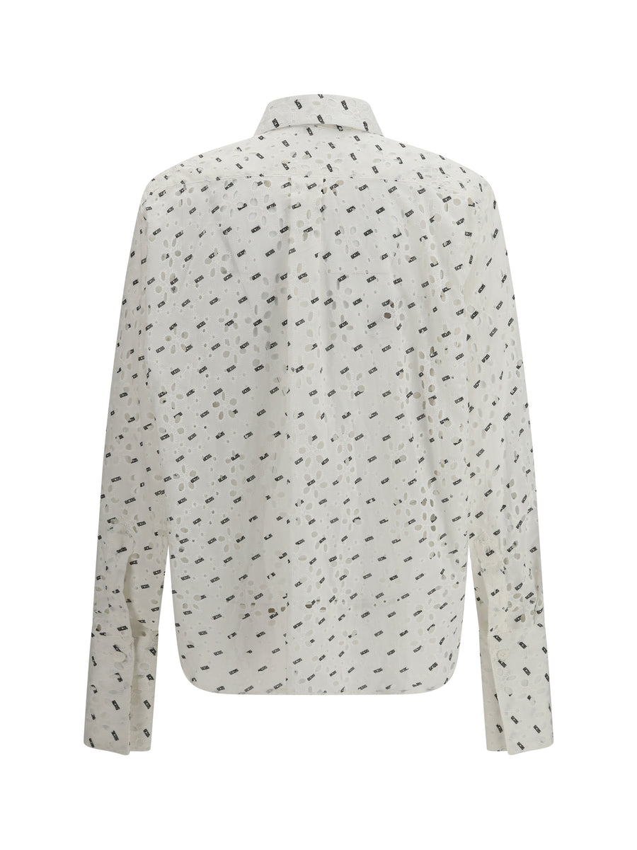 Shirt Broderie Anglaise Optic White-Black White/black Cotton
