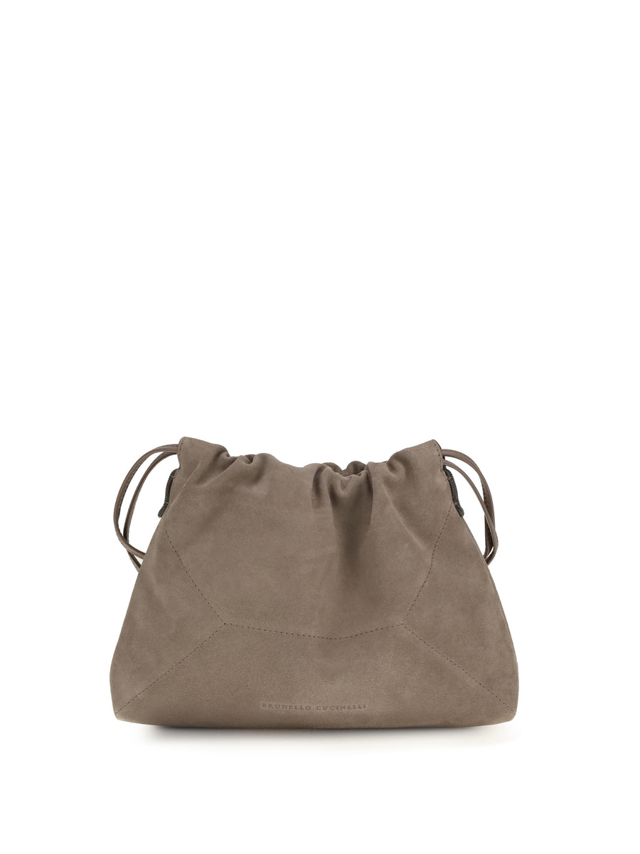 Pouch Bag Suede Shore Calf Leather Clutch