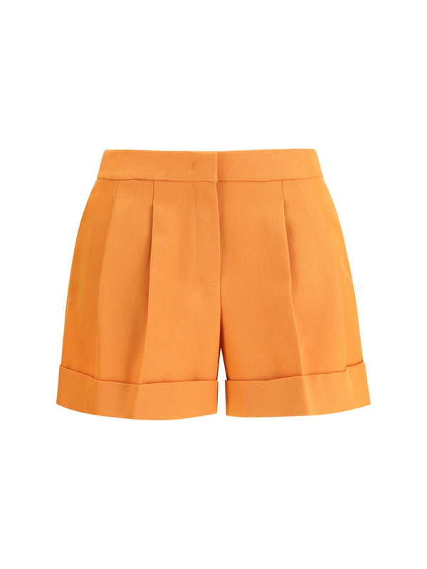 Fendi 100% Fleece Wool Ovis Aries bermuda shorts in orange