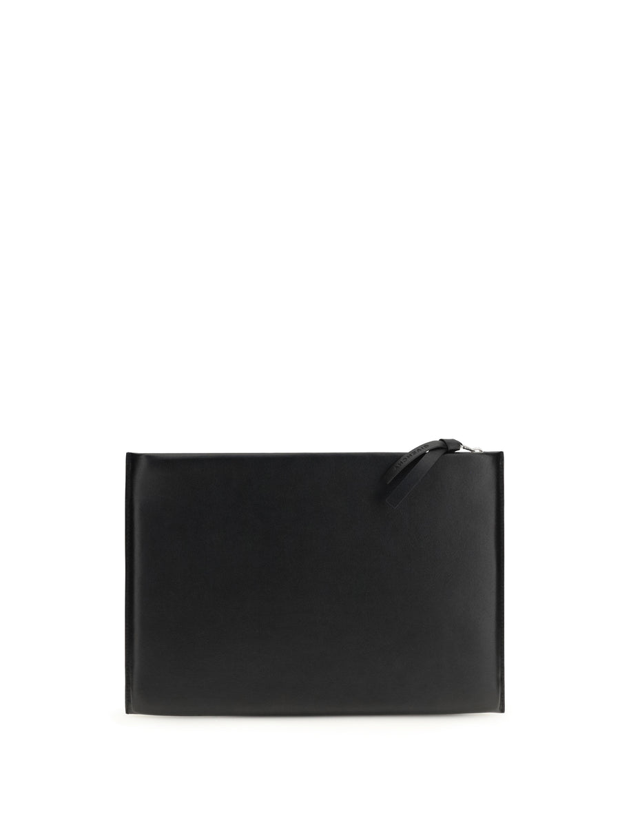 Clutch Bag Antigona Black Calfskin Leather Wash
