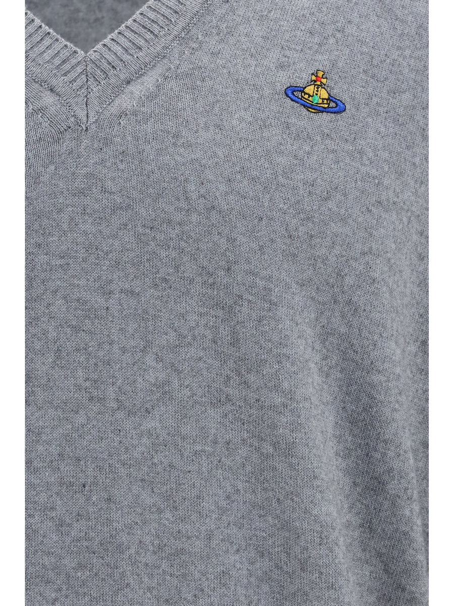 Sweater Mark Dark Grey Melange Cotton
