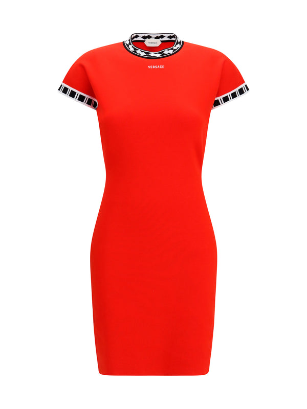 Versace 100% Cotton mini dress in red