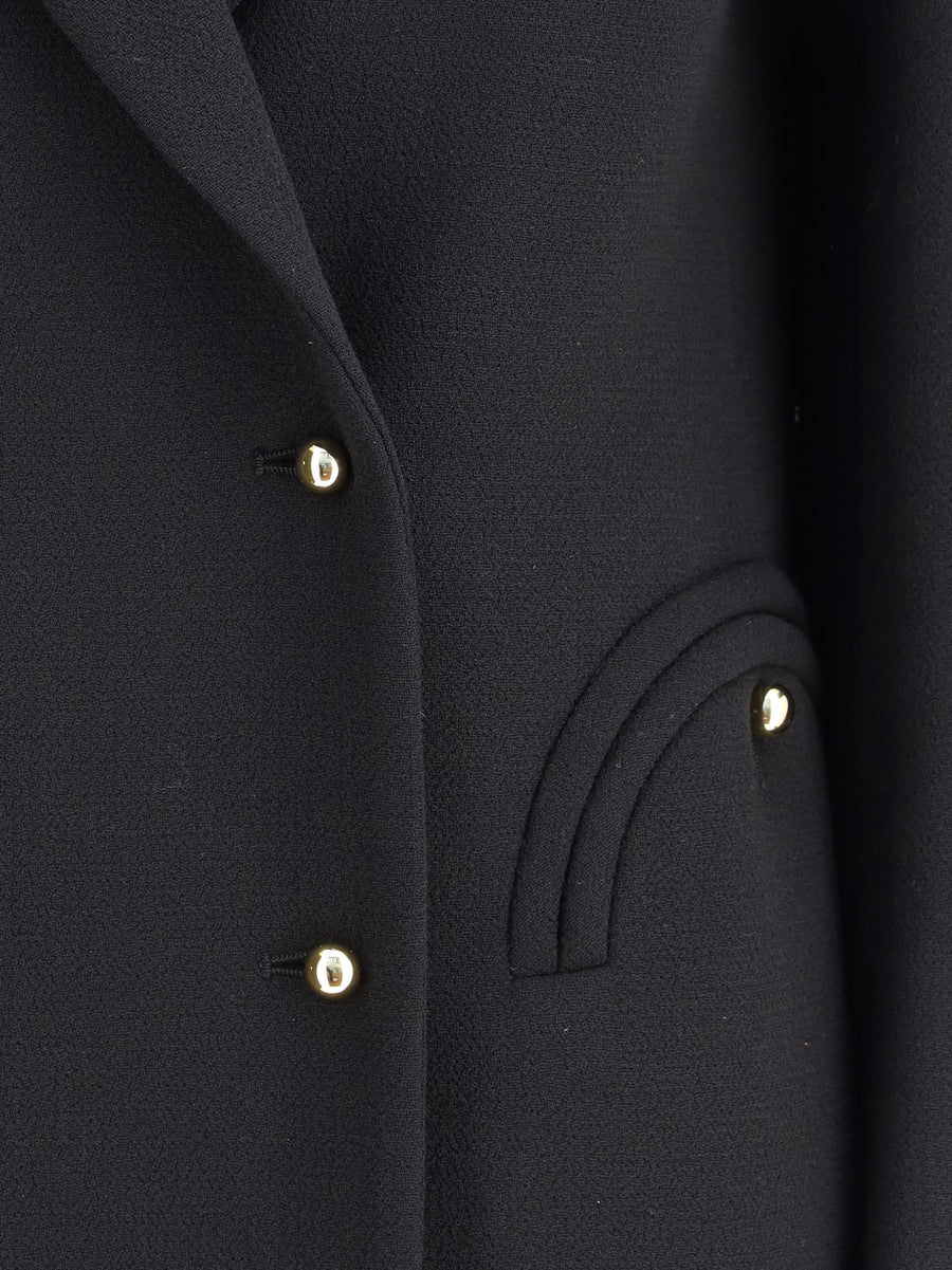 Blazer Jacket Resolute Everyday Black Fleece Wool (ovis Aries) Blazers