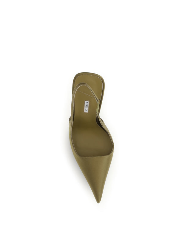 Slingback Pumps Amelia Silk Beige
