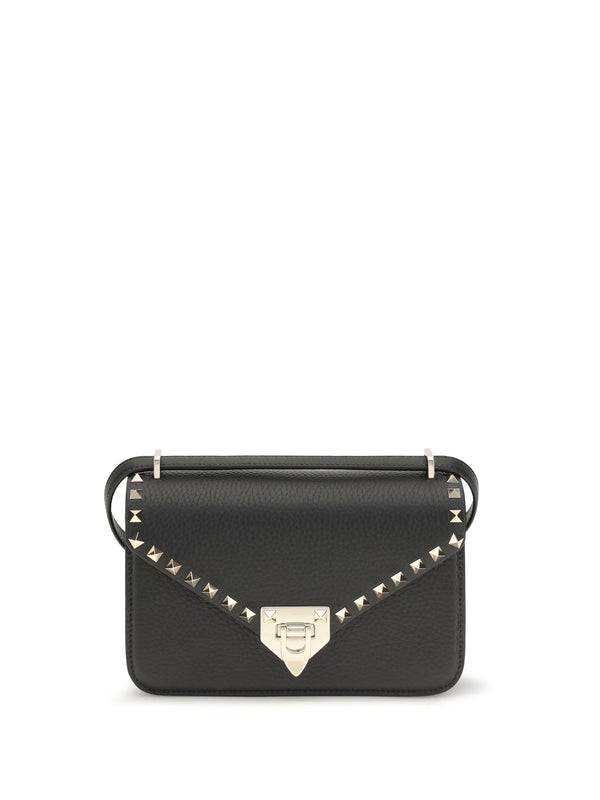 Valentino Garavani 100% calf leather (Bos taurus) shoulder bag in black