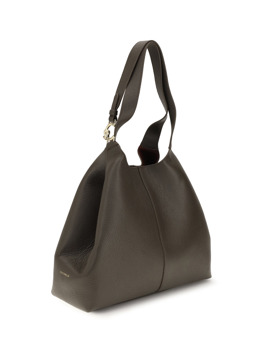 Tote Bag C-Easy Taupe Leather Calf Shoulder