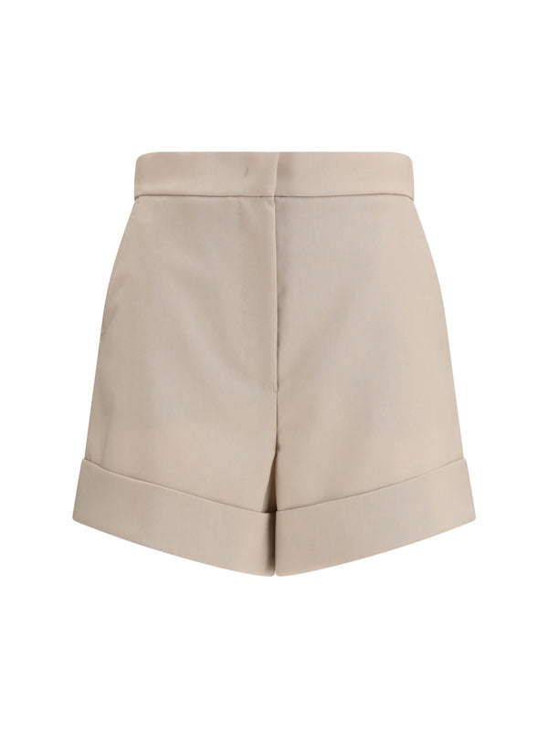 Max Mara 71% Fleece Wool; 18% Mohair; 11% Silk bermudas in green
