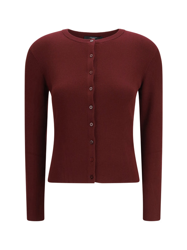 Max Mara Weekend 77% Viscose cardigan in red