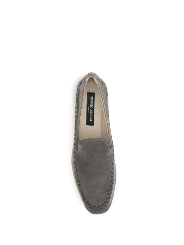 Leather Loafers Grey Grey/grey Calf Trainers