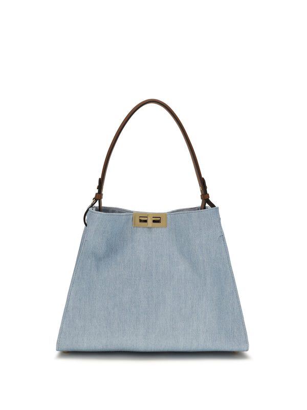 Fendi 60% cotton; 40% polyester shoulder bag in blue